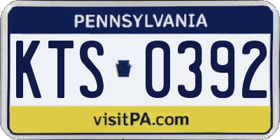 PA license plate KTS0392