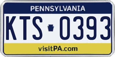 PA license plate KTS0393