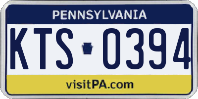 PA license plate KTS0394