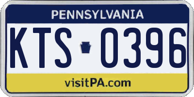 PA license plate KTS0396