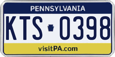 PA license plate KTS0398