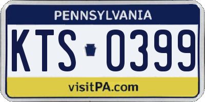PA license plate KTS0399