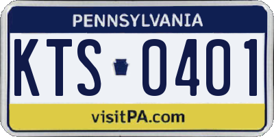 PA license plate KTS0401