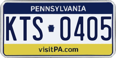 PA license plate KTS0405