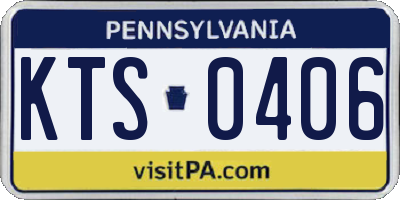 PA license plate KTS0406
