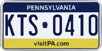 PA license plate KTS0410
