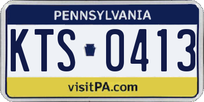 PA license plate KTS0413