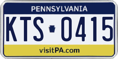 PA license plate KTS0415