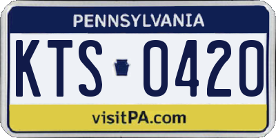 PA license plate KTS0420