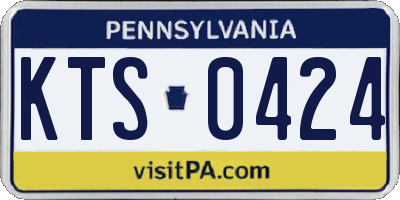 PA license plate KTS0424
