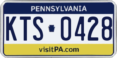 PA license plate KTS0428