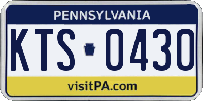 PA license plate KTS0430