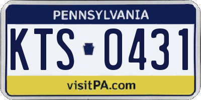 PA license plate KTS0431