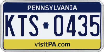 PA license plate KTS0435