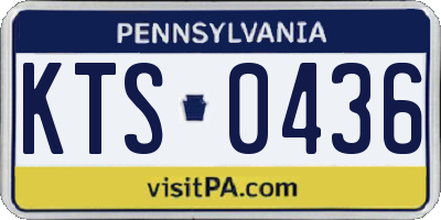 PA license plate KTS0436