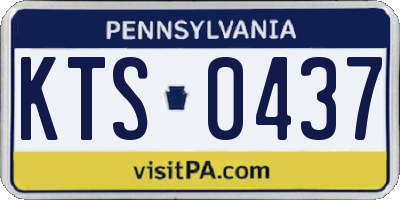 PA license plate KTS0437