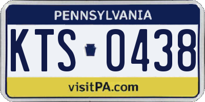 PA license plate KTS0438