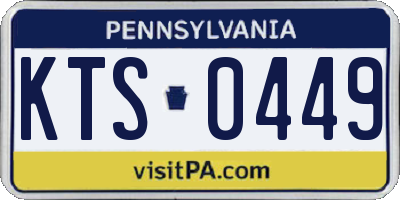 PA license plate KTS0449
