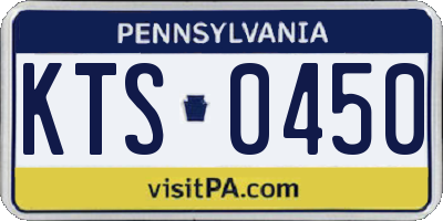 PA license plate KTS0450