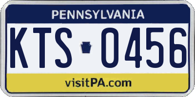 PA license plate KTS0456