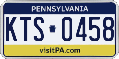 PA license plate KTS0458