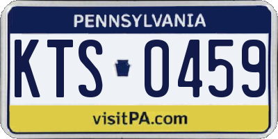 PA license plate KTS0459