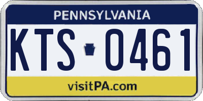 PA license plate KTS0461