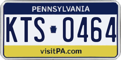 PA license plate KTS0464