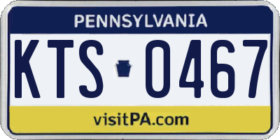 PA license plate KTS0467