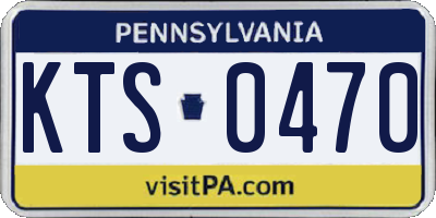 PA license plate KTS0470