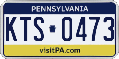 PA license plate KTS0473