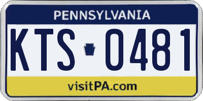 PA license plate KTS0481