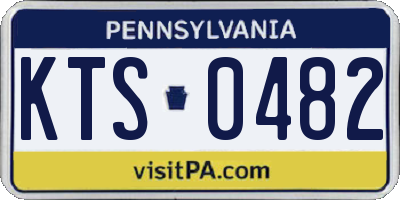 PA license plate KTS0482