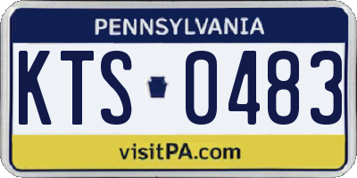 PA license plate KTS0483