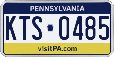 PA license plate KTS0485