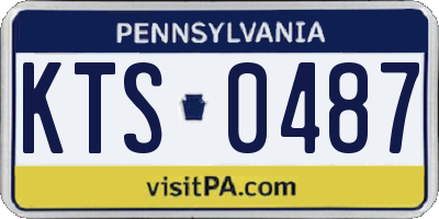 PA license plate KTS0487