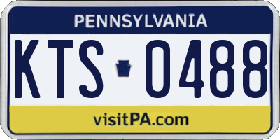 PA license plate KTS0488