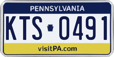 PA license plate KTS0491