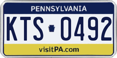 PA license plate KTS0492