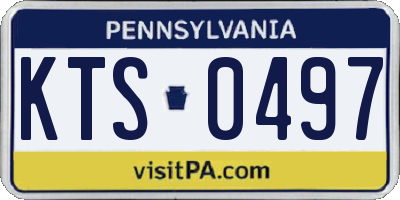 PA license plate KTS0497