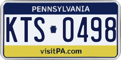 PA license plate KTS0498