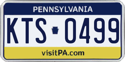 PA license plate KTS0499