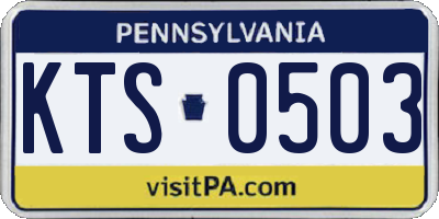 PA license plate KTS0503