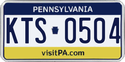PA license plate KTS0504