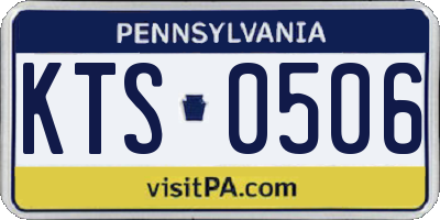 PA license plate KTS0506