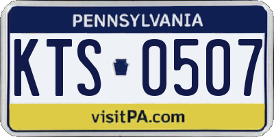 PA license plate KTS0507