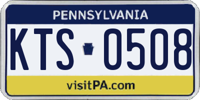 PA license plate KTS0508