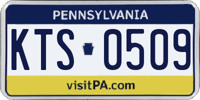PA license plate KTS0509