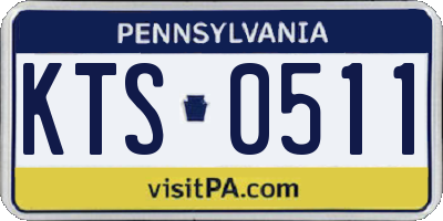 PA license plate KTS0511
