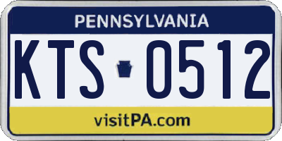 PA license plate KTS0512
